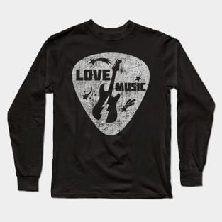 Love Music Guitar Design Long Sleeve T-Shirt